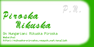 piroska mikuska business card